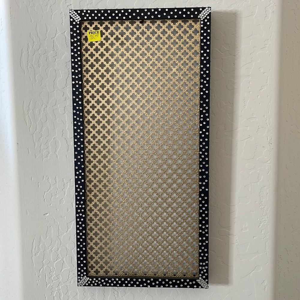 NWT Candy Did It! Totally Bling Crystal, Black & Gold  Frame Jewelry Holder